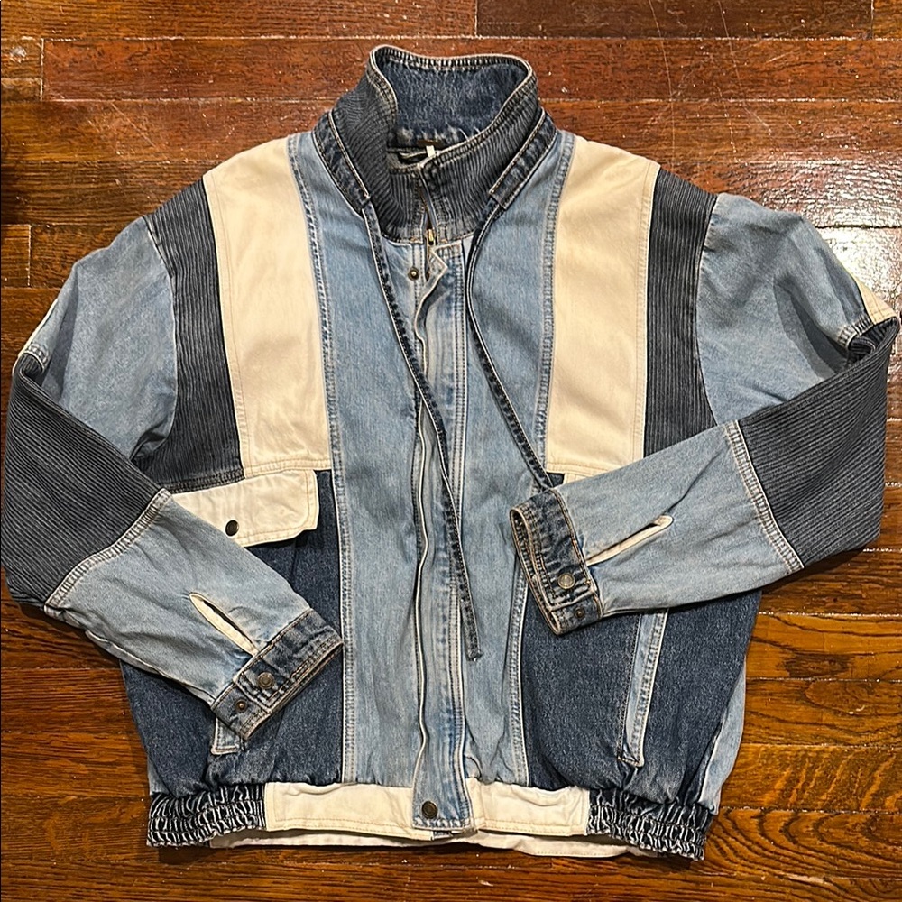 Free People Denim Patchwork Jacket